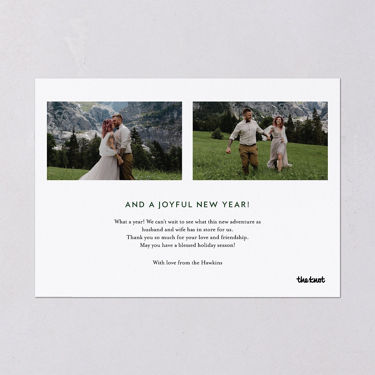 Blessed Season Holiday Cards Hunter Green Signature Blank