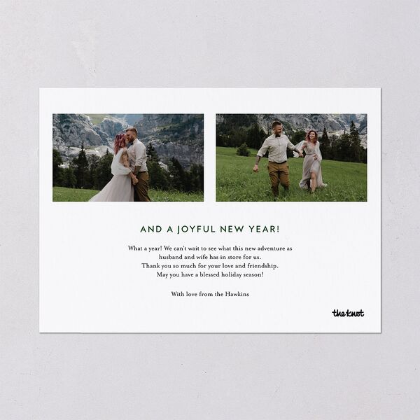 Blessed Season Holiday Cards Hunter Green Signature Blank