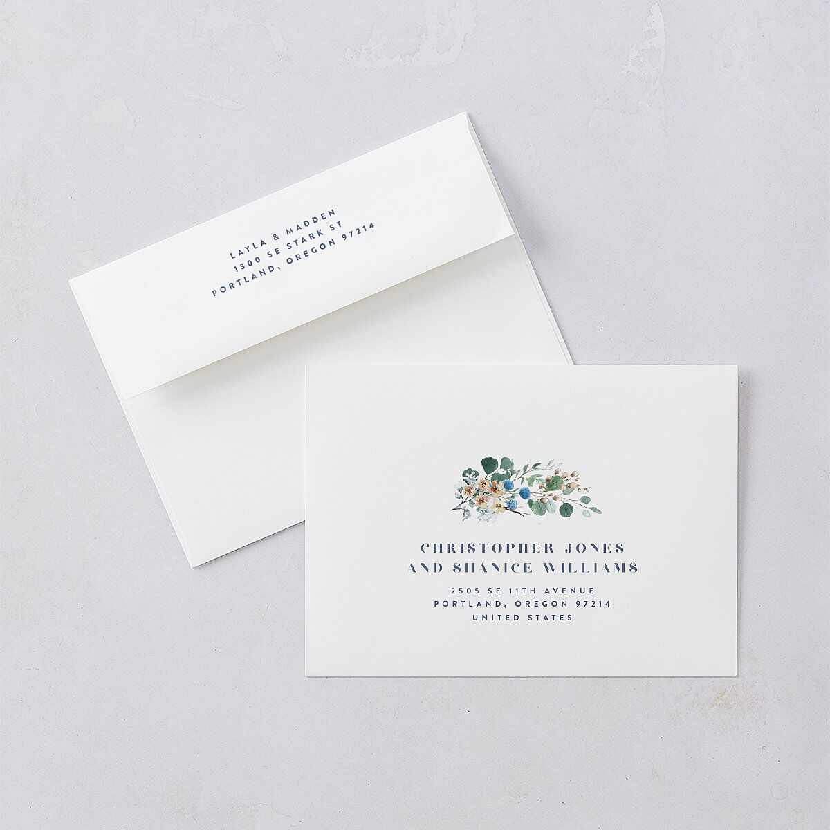 Rustic Greenery Wedding Invitations Cornflower Signature Blank No Standard