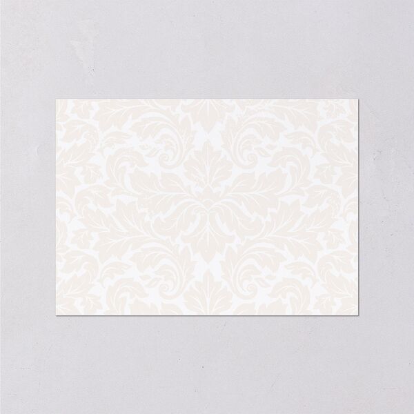 Elegant Damask Wedding Response Cards Gold Pure White Signature Standard