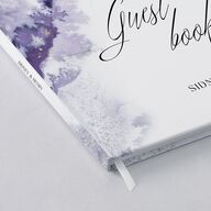 Painted Ethereal Wedding Guest Book Jewel Purple