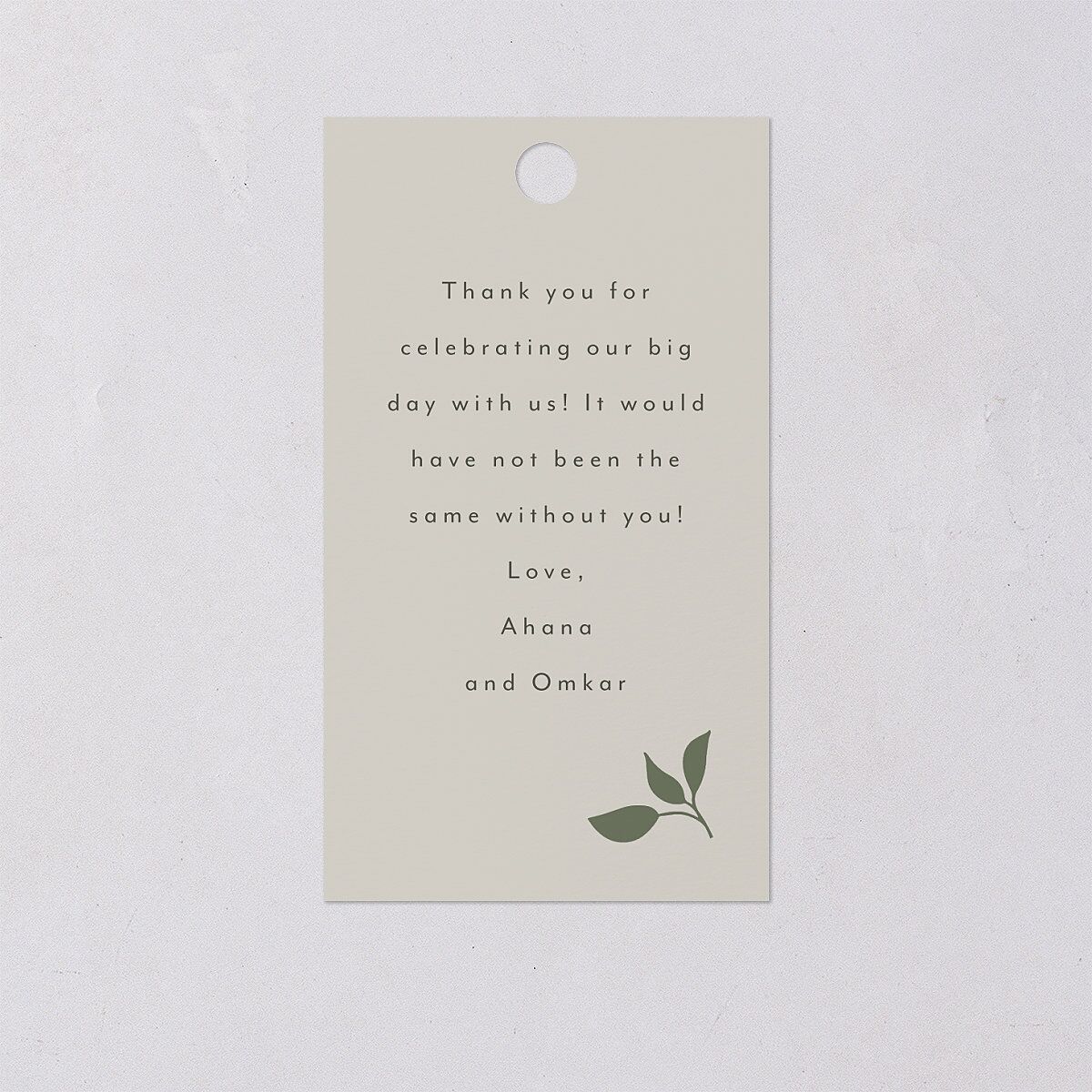 Rustic Nouveau Favor Gift Tags Gold Hunter Green Signature