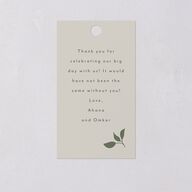 Rustic Nouveau Favor Gift Tags Gold Hunter Green Signature
