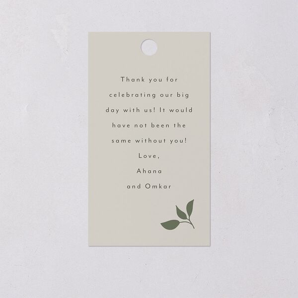 Rustic Nouveau Favor Gift Tags Gold Hunter Green Signature
