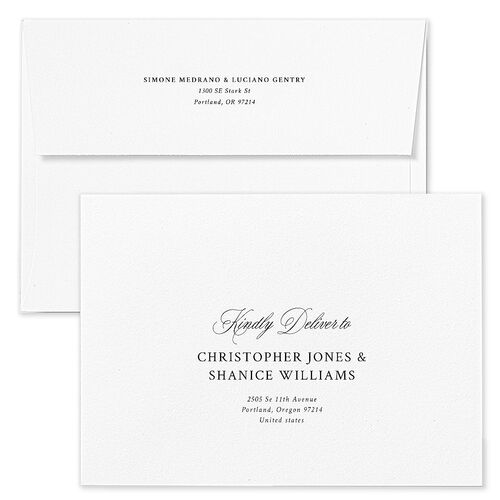 Your Own Classic Italian Venue Wedding Invitation Envelopes Terracotta Pure White Return Address Standard Signature