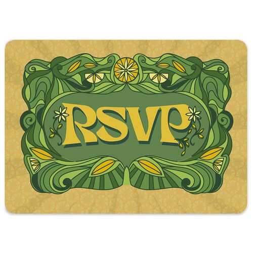 Wedstock Wedding Response Cards Scottish Green Signature Rounded