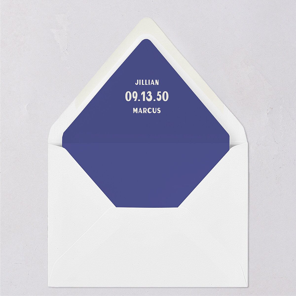 Retro Photo Postcard Inspired Euro Envelope Liners Sapphire Luxe