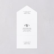 Elegant Wedding Of All-in-One Wedding Invitations Pure White Signature Light Both Recipient and Return Addresses No