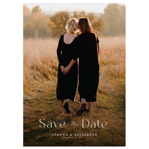 Refined Save The Date Cards Pink Cotton Recycled Blank No