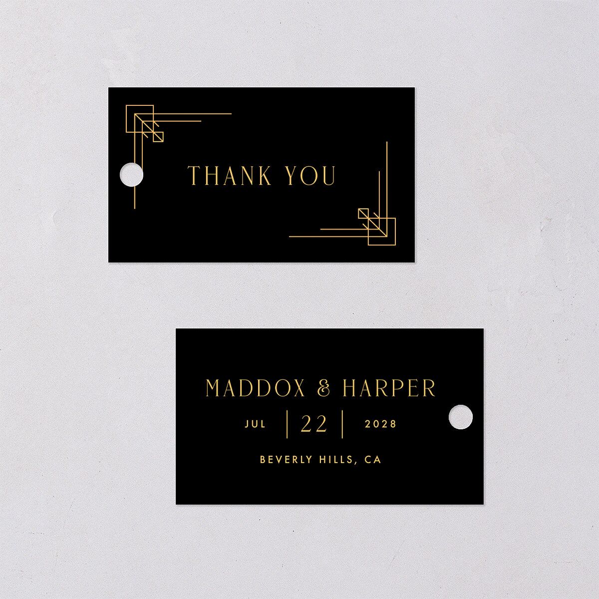 Vintage Hollywood Favor Gift Tags Licorice Signature