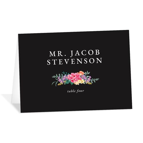 Glamorous Regency Garden Place Cards by Bridgerton Midnight Signature