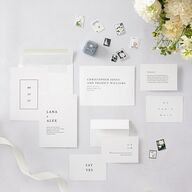 Natural Palette Wedding Invitations Pure White Signature Blank No Standard