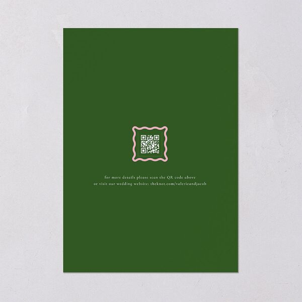 Wavy Frame Photo Wedding Invitations Scottish Green Signature Blank No Standard