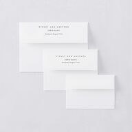 Ethereal Floral Save the Date Magnet Envelopes White Sheer Lilac Both Recipient and Return Addresses Signature Standard