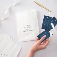 Sparkling Romance Favor Gift Tags Moody Blue Signature