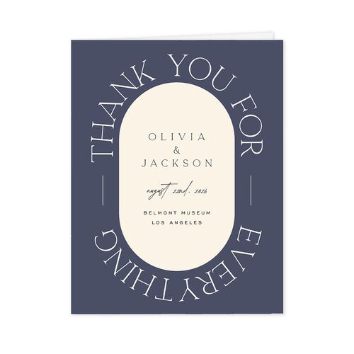 Love Is Patient Thank You Cards Midnight Navy