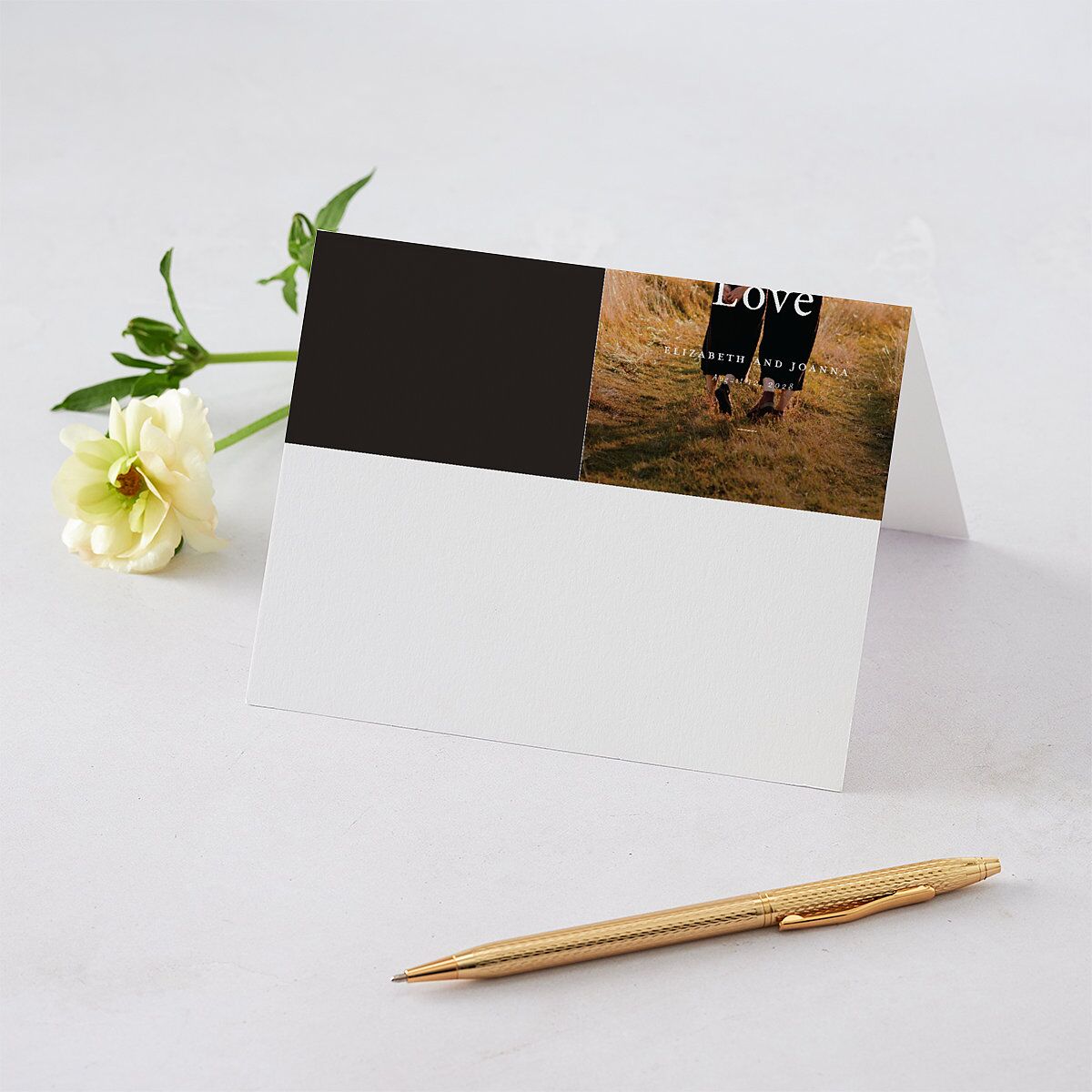 Refined Thank You Cards Pure White Signature