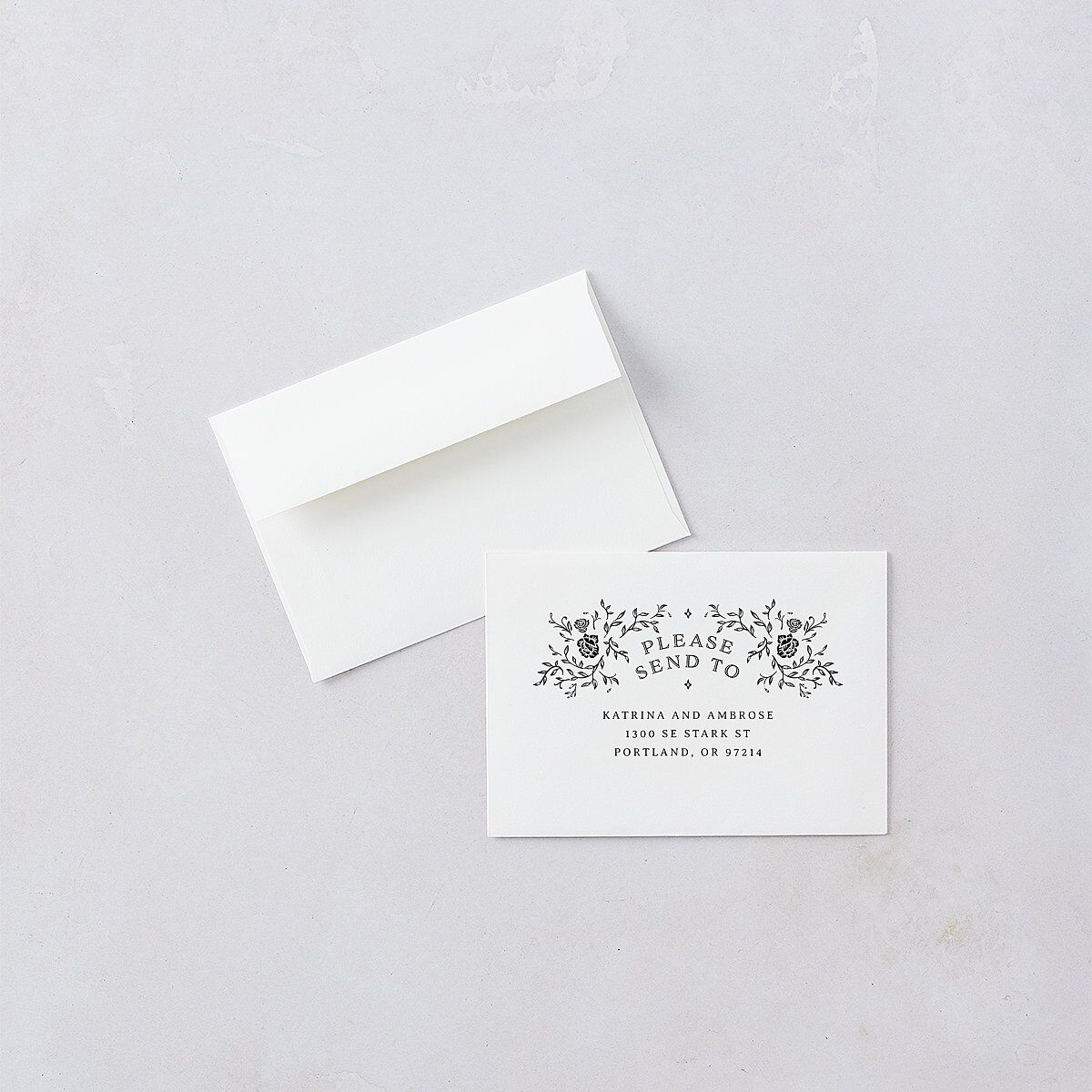 Skeleton Spirits Wedding Response Cards Licorice Signature Standard