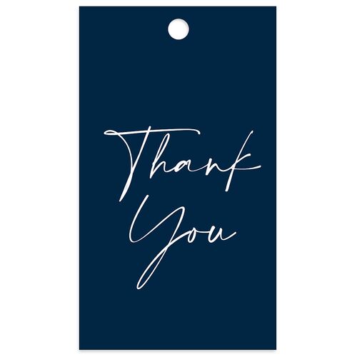 Modern Contrast Favor Gift Tags Navy Signature