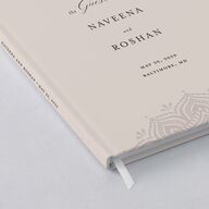 Indian Gilded Adornment Wedding Guest Book Sand