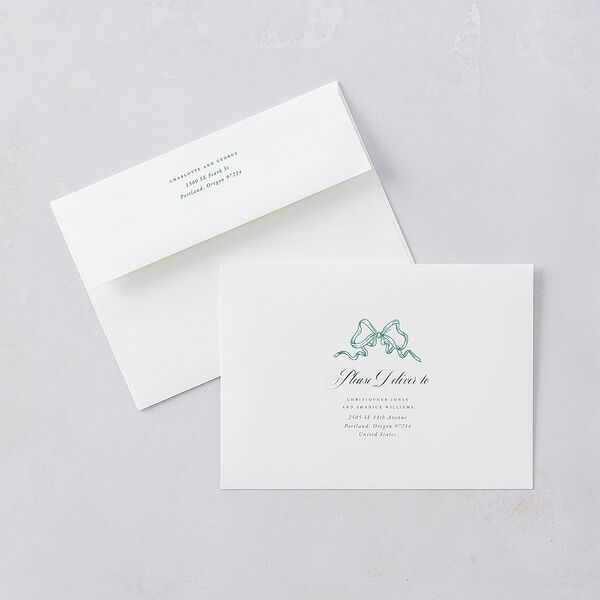Rose Garden Crest Save the Date Cards by Bridgerton Gold Dark Emerald Signature smooth Blank No Standard