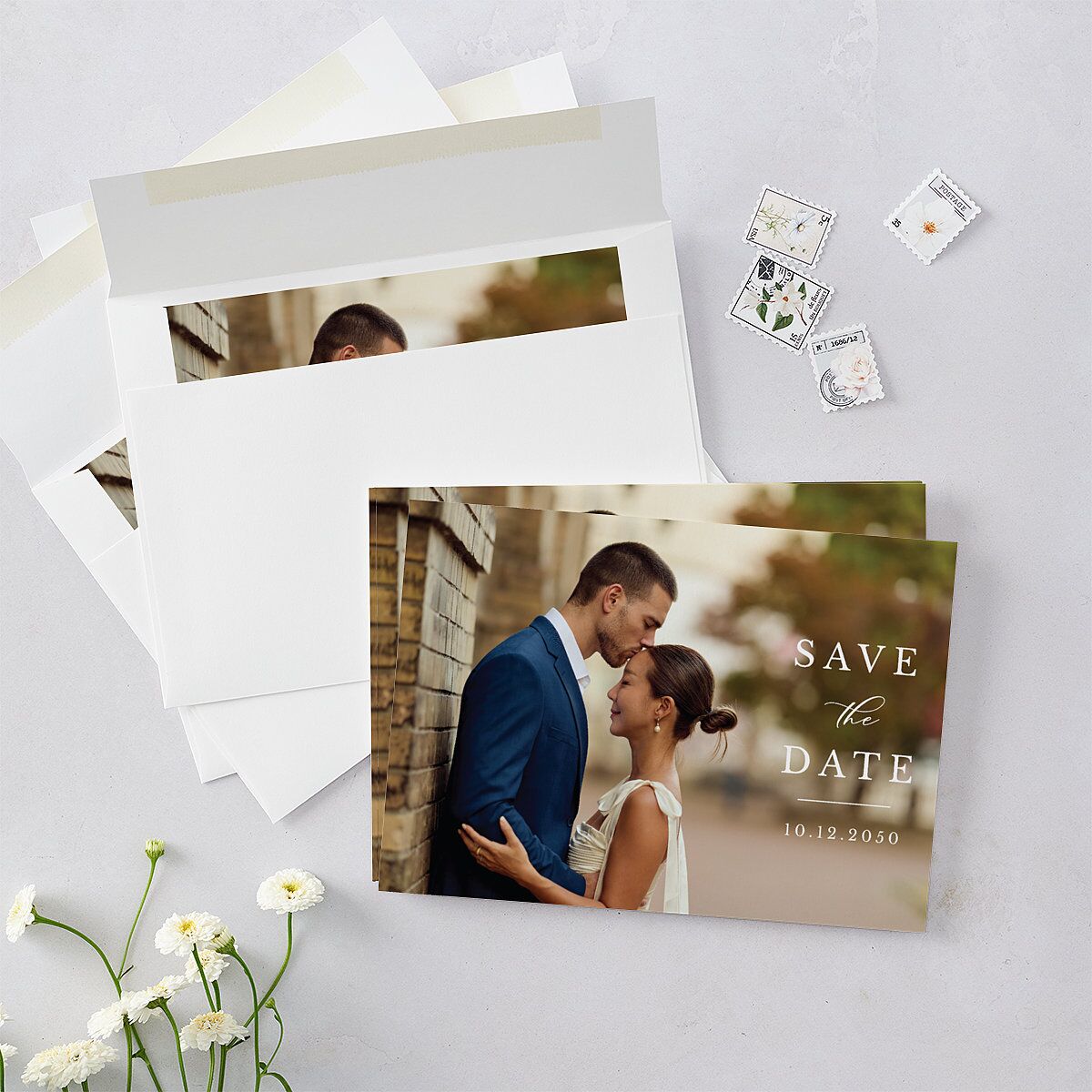 Eucalyptus Frame Save The Date Cards — view 5
