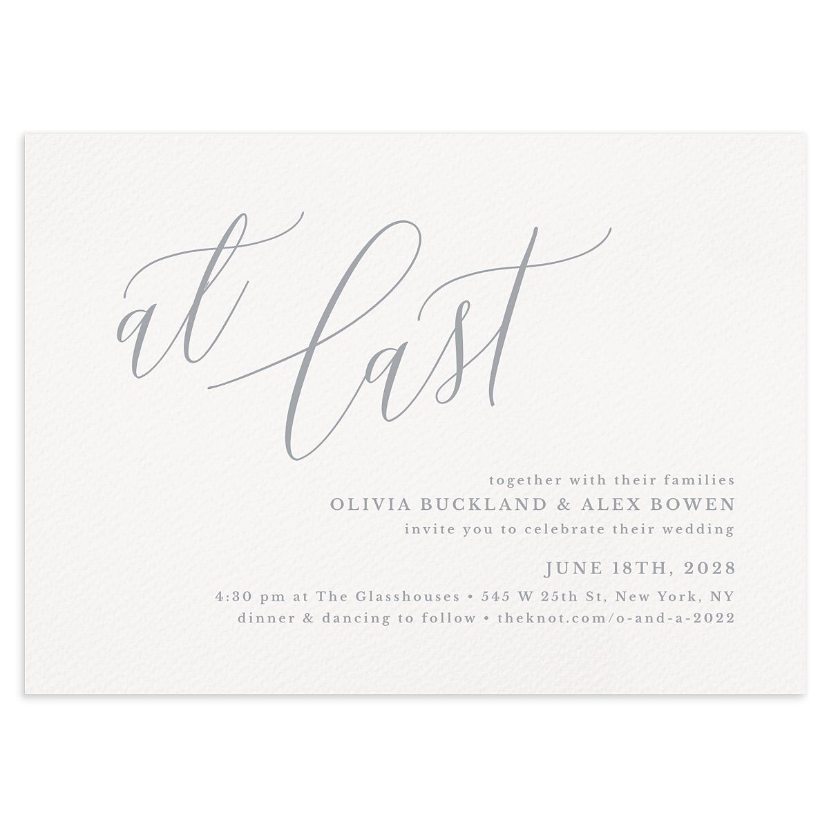 At Last Wedding Invitations