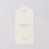 Simple Boho Flowers All-in-One Wedding Invitations Champagne Signature Light Both Recipient and Return Addresses No
