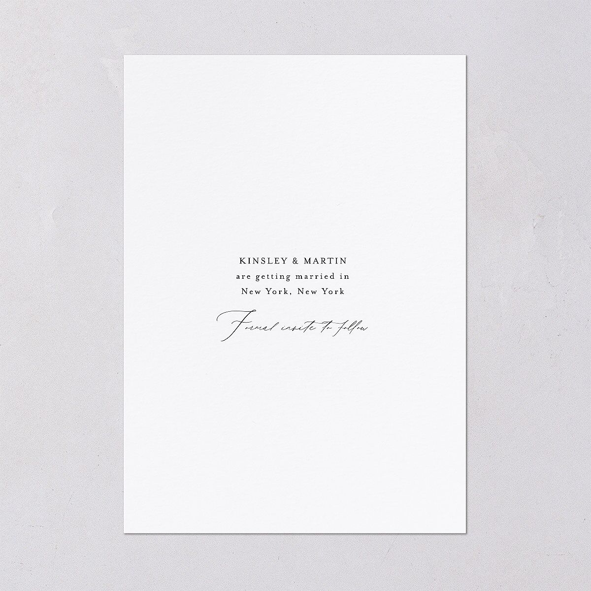 Monogram Slant Save the Date Cards — view 3