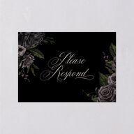 Dark Gothic Roses Wedding Response Cards Midnight Signature Standard