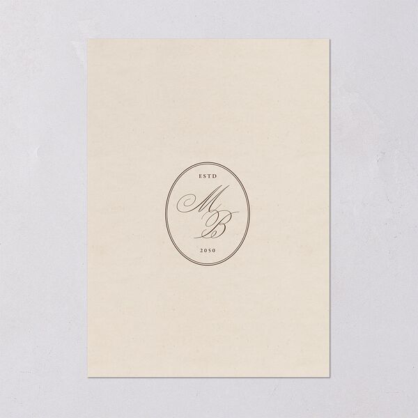 Western Horseshoe Botanical Wedding Invitations Mocha Signature Blank No Standard