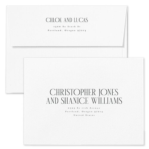 Sparkling Night Wedding Invitation Envelopes Kraft Navy Recipient Address Standard Signature