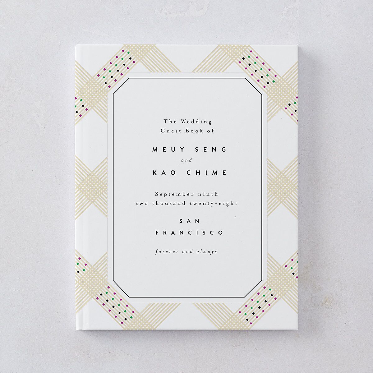 Chinese Lu Mien Guest Books Pure White