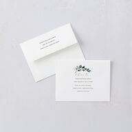 Greenery Accent Save The Date Magnets Ivory Magnet Paper