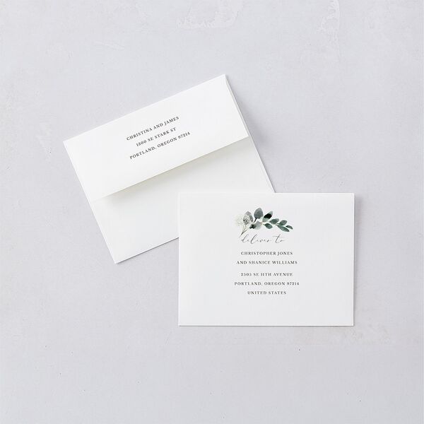 Greenery Accent Save The Date Magnets Ivory Magnet Paper