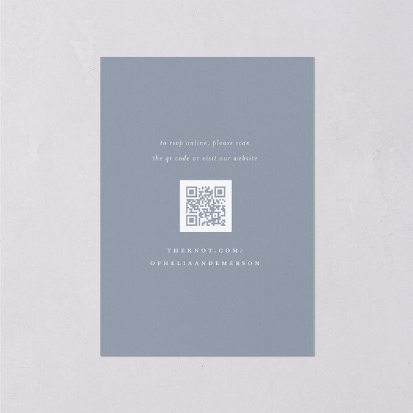 Mountain Wildflowers Wedding Response Cards Dusty Blue Signature Standard