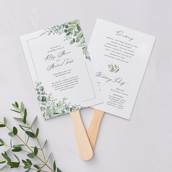 Gorgeous Greenery Fan Programs Pure White Signature Standard