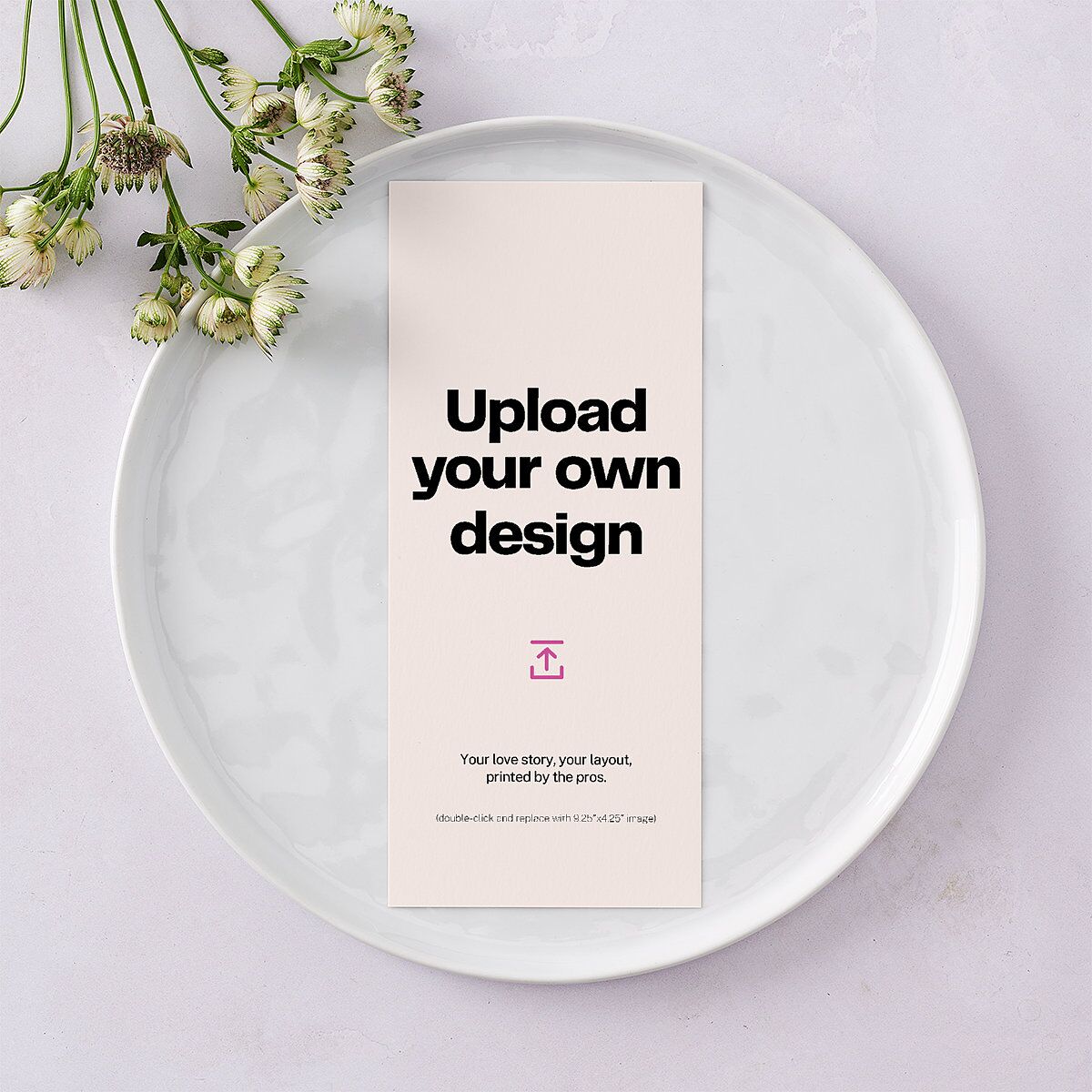 Upload Your Own Design Portrait Photo Menus Pure White Signature