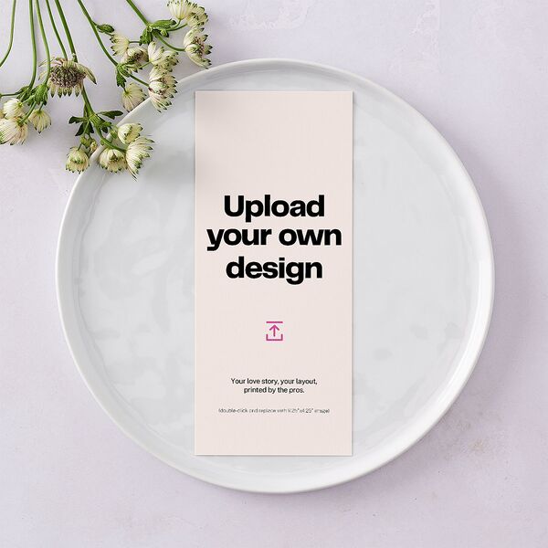 Upload Your Own Design Portrait Photo Menus Pure White Signature