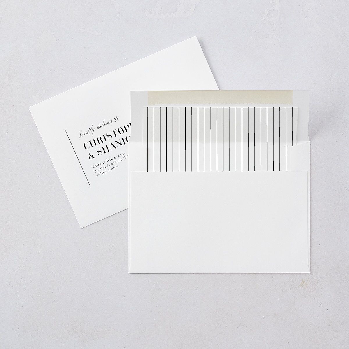 Classic Border Wedding Invitations Pure White Signature Blank No Standard