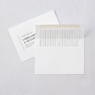 Classic Border Wedding Invitations Pure White Signature Blank No Standard
