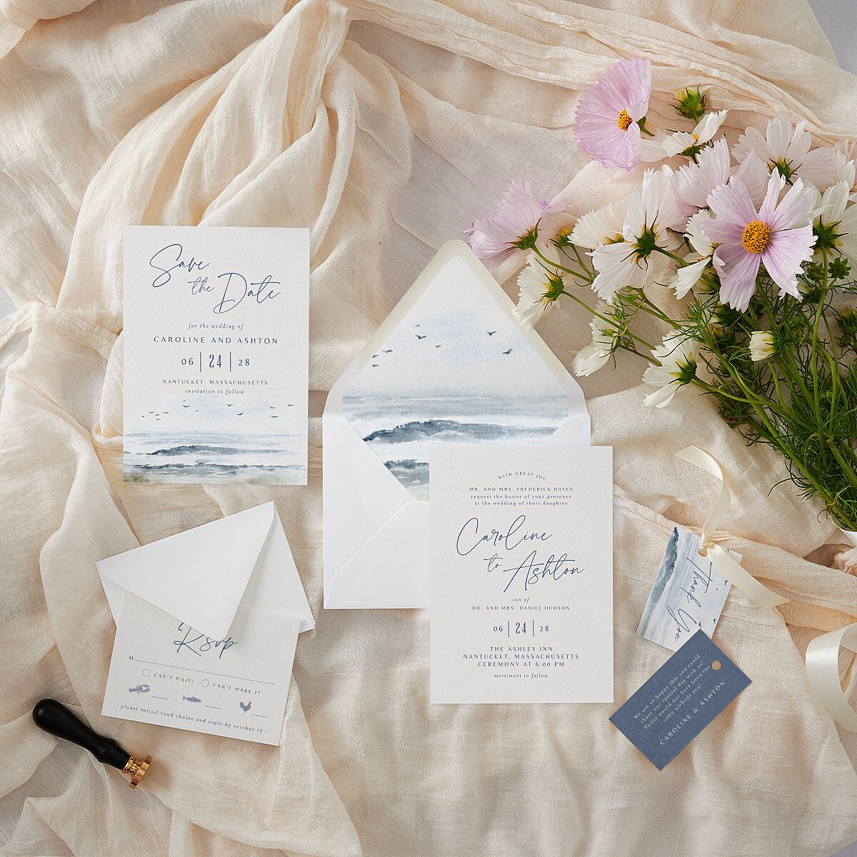Coastal Love Favor Gift Tags Cruise Signature