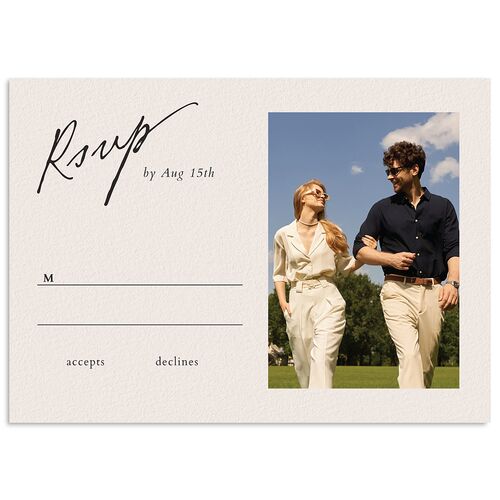 Elegant Editorial Page Wedding Response Cards Midnight Signature Standard