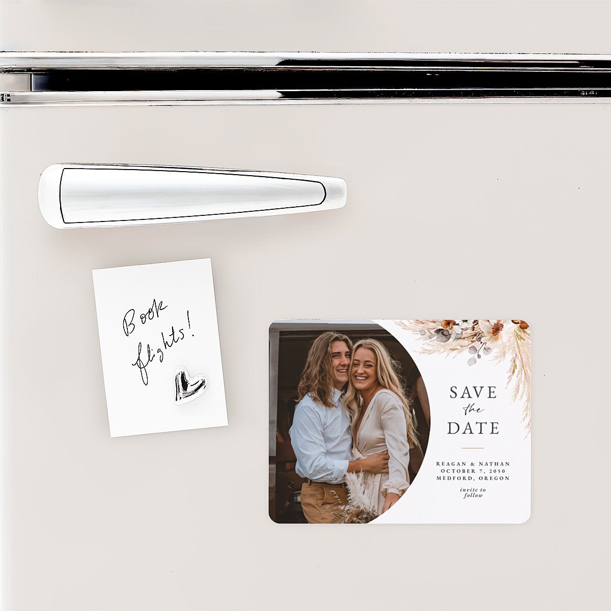 Bohemian Floral Hoop Save The Date Magnets Camel Magnet Paper