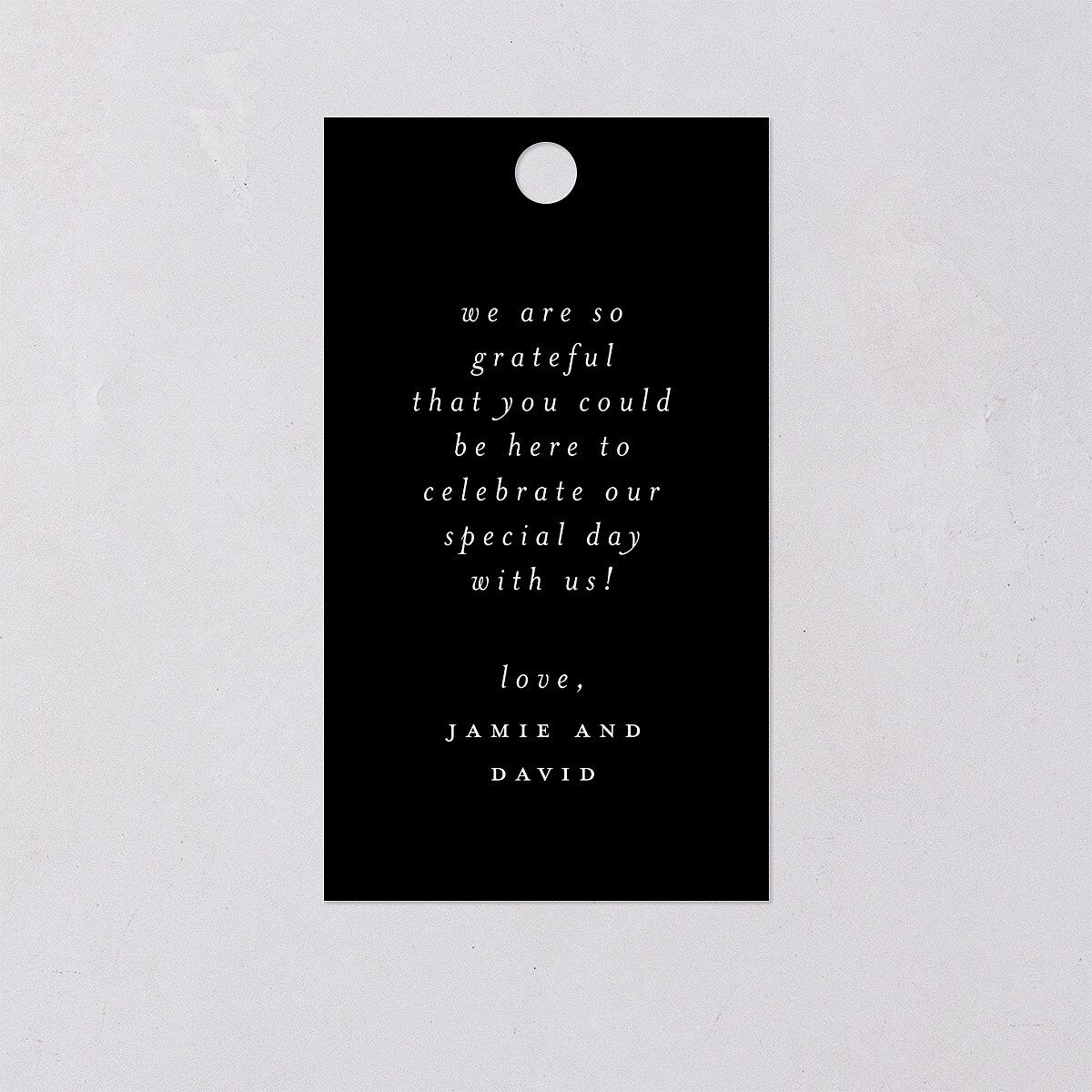 Metropolitan Favor Gift Tags Gold Pure White Signature