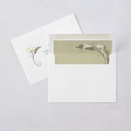 Calla Lily Nouveau Engagement Party Invitations Champagne Signature Blank Standard