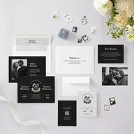 Moody Gothic Rose Wedding Invitations Midnight Signature Blank No Standard