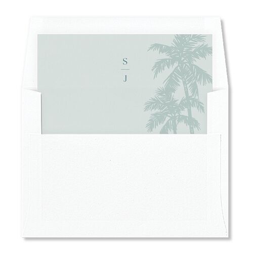 Classic Palm Trees Foil Envelope Liners Tide Pool Standard
