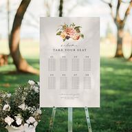 Botanical Citrus Garden Standard Seating Chart Large Rose Gold Standard Indoor Foam Core L Seating