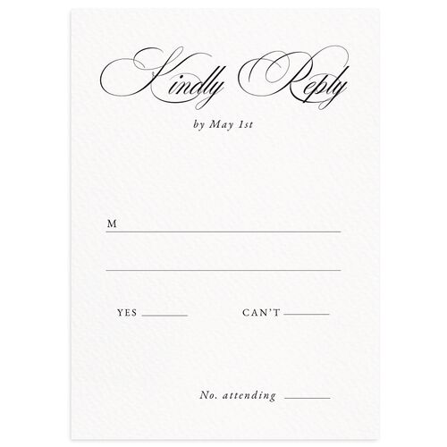 Formal Nautical Wedding Response Cards Midnight Signature Standard